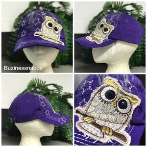 L.O.G.A. Distressed Sequined Owl Hat